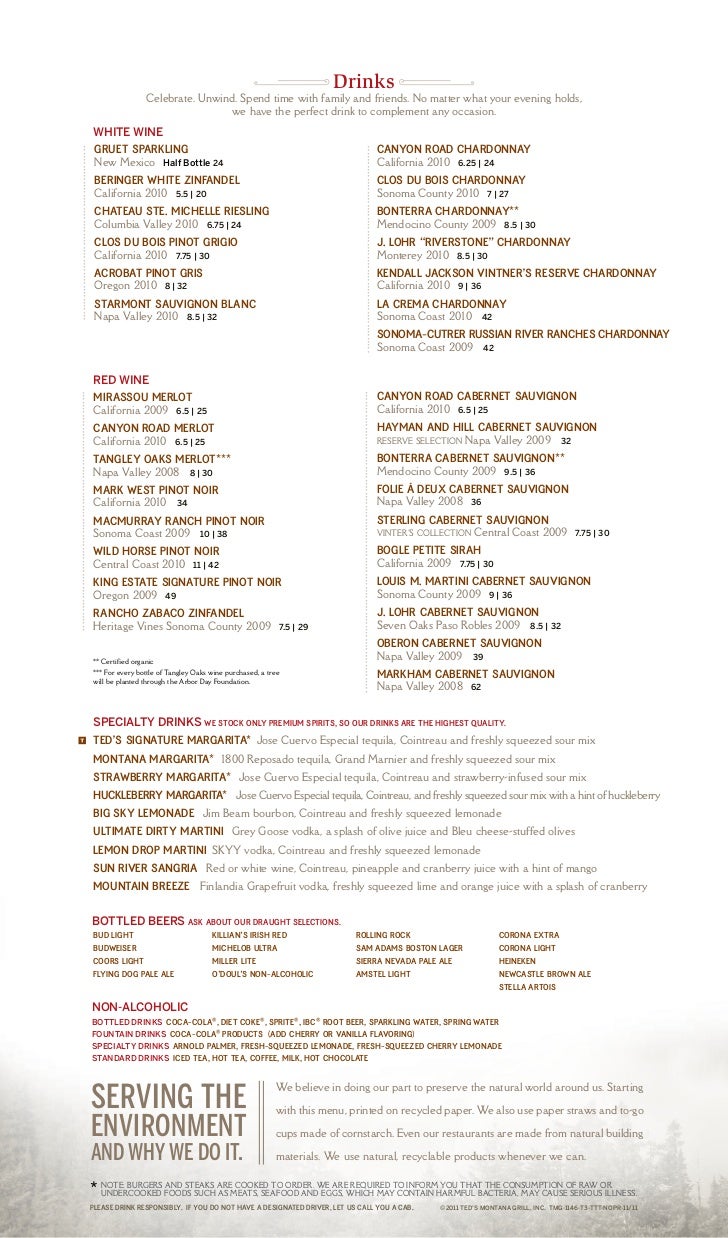 Coupon for ted's montana grill