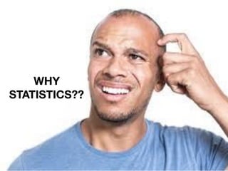 WHY
STATISTICS??
 