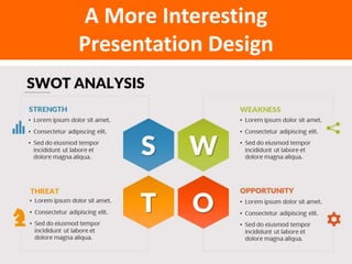 A More Interesting
Presentation Design
 