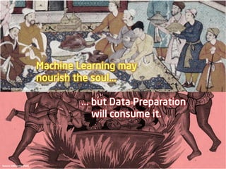 Machine Learning may
nourish the soul…
Source: Wikipedia (Banquet)

... but Data Preparation
will consume it.

Source: Wikipedia (Hell)

 