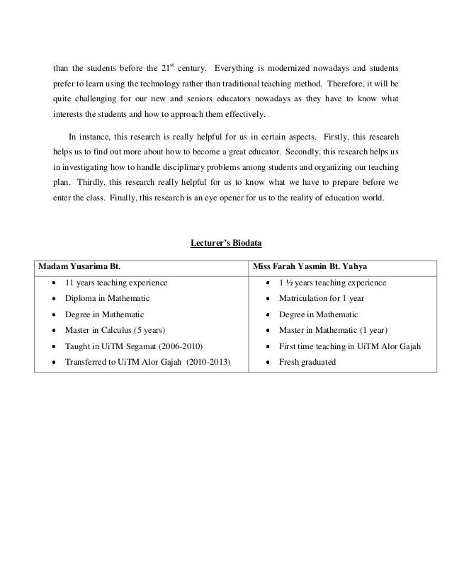 interview biodata