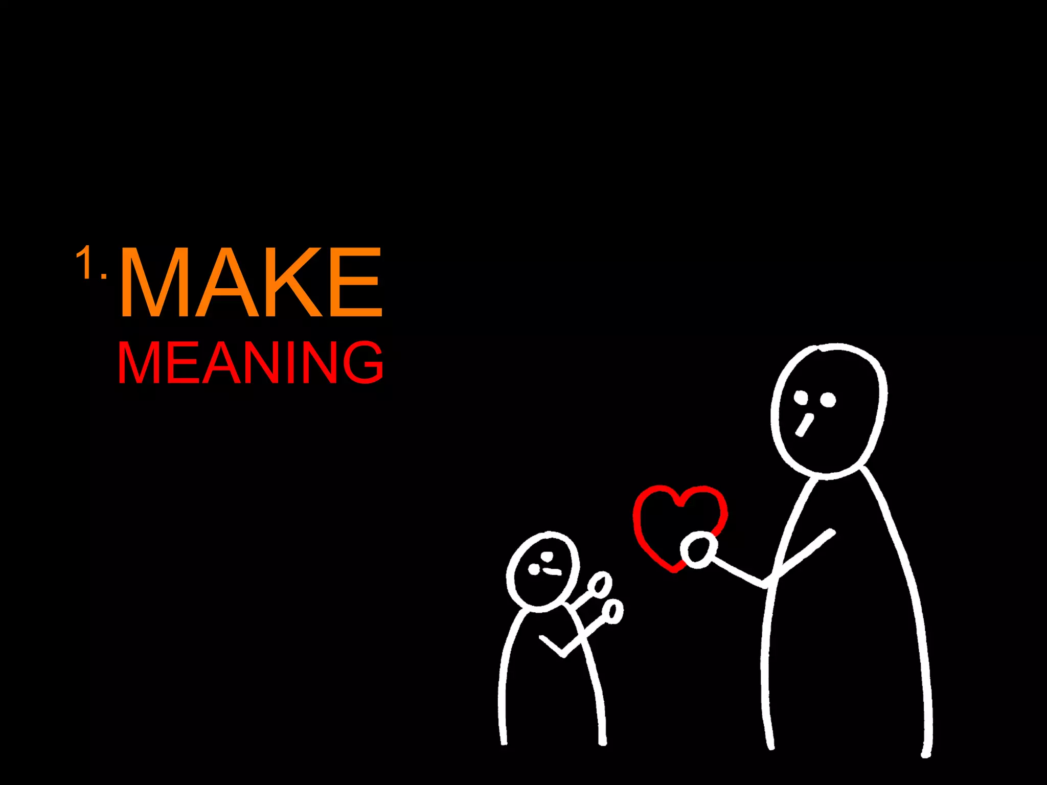 1.
MAKE
MEANING