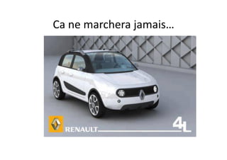 Ca	
  ne	
  marchera	
  jamais…	
  
 