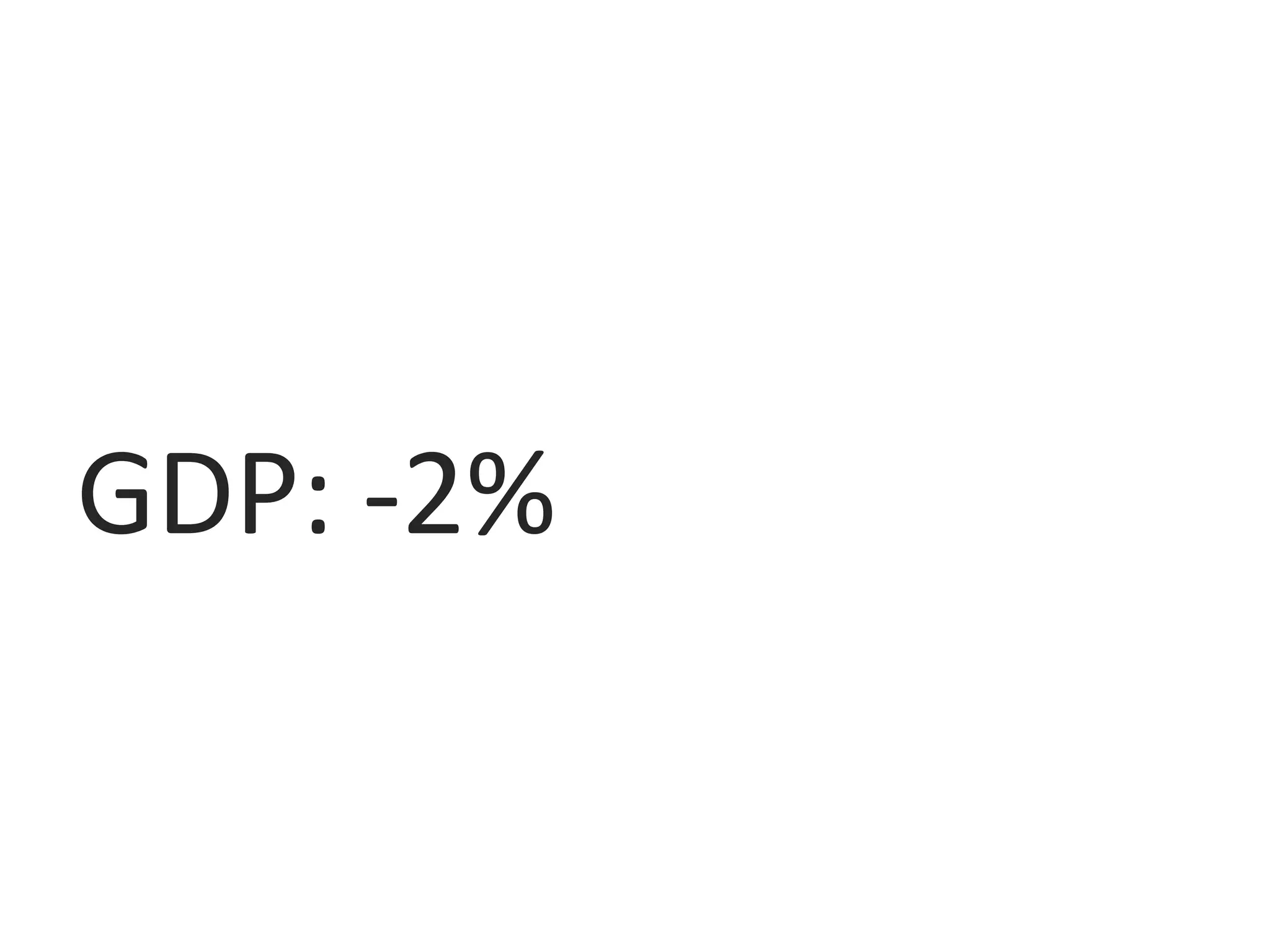 GDP: -2%