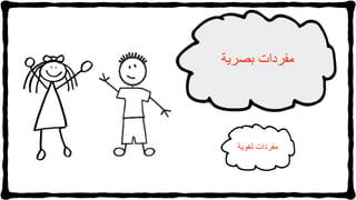 ‫مفردات‬‫بصرية‬
‫مفردات‬‫لغوية‬
 