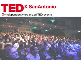 X X =independently organized TED events SanAntonio 
