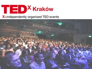 X X =independently organized TED events Kraków 