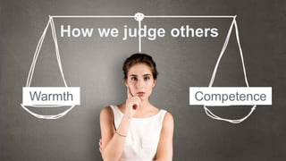 Warmth Competence
How we judge others
 