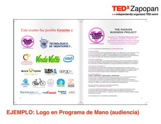 EJEMPLO: Logo en Programa de Mano (audiencia)
 