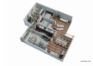 Vivienda tipo 3 Hab.
 