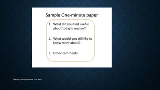 TeachingLearningPractices, Dr.P.Asha
 