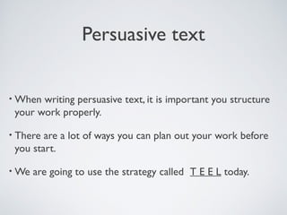 Text Response TEEL Essay structure | PPT