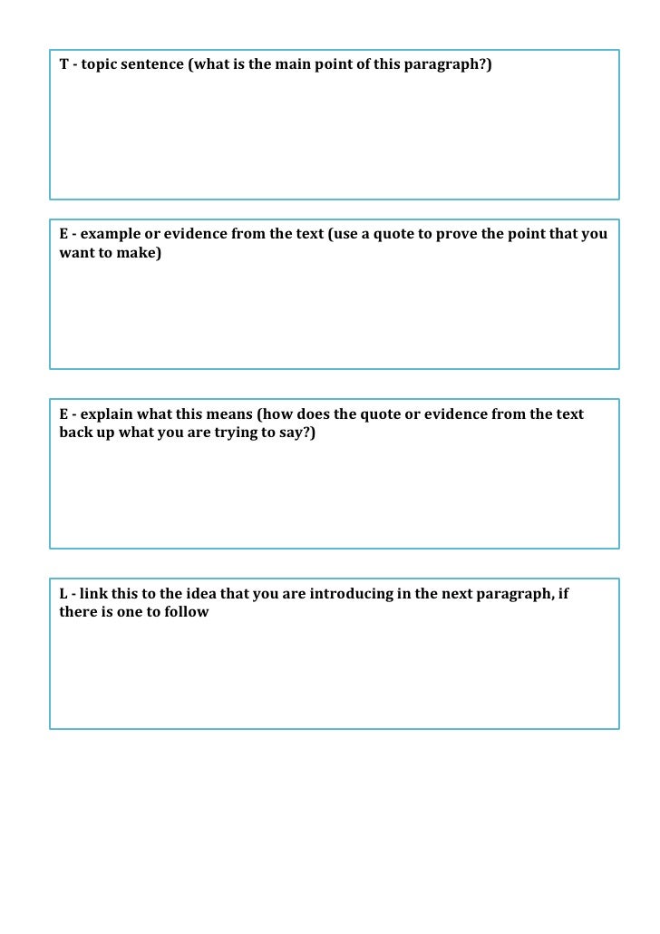 teel template 5 paragraph outline template