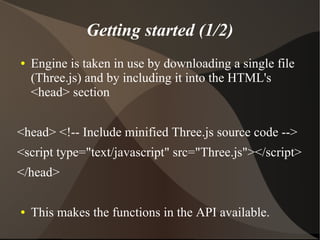 three.js WebGL library presentation | PPT