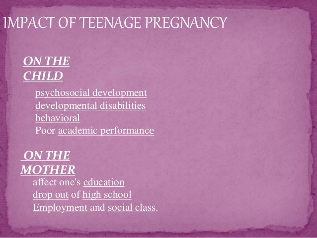 Teenage pregnancy....