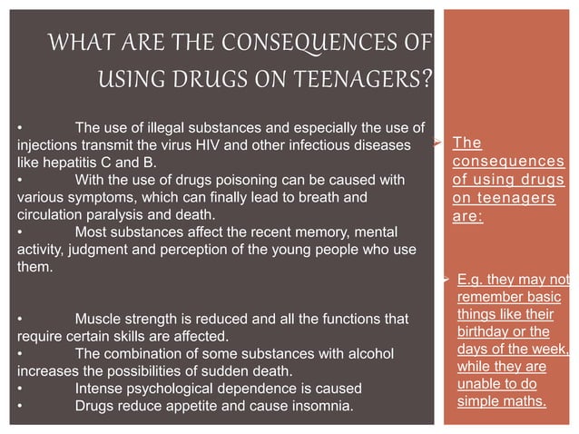 Teenagers drugs | PPTX