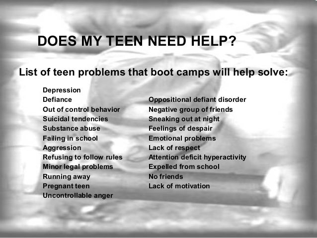 List Of Teen Problems 117