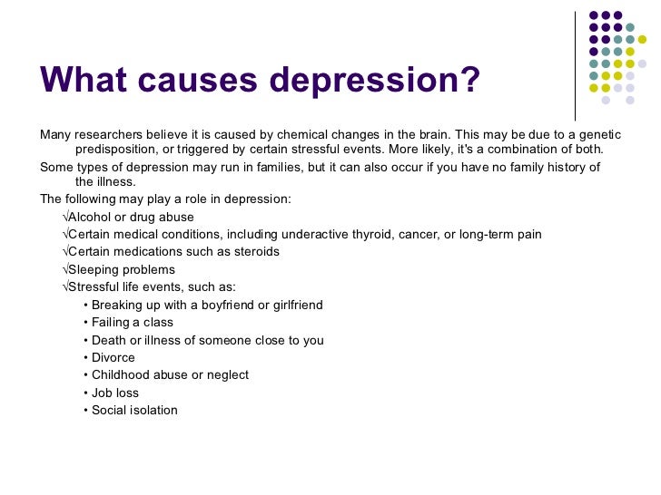 Causes teenage depression essay
