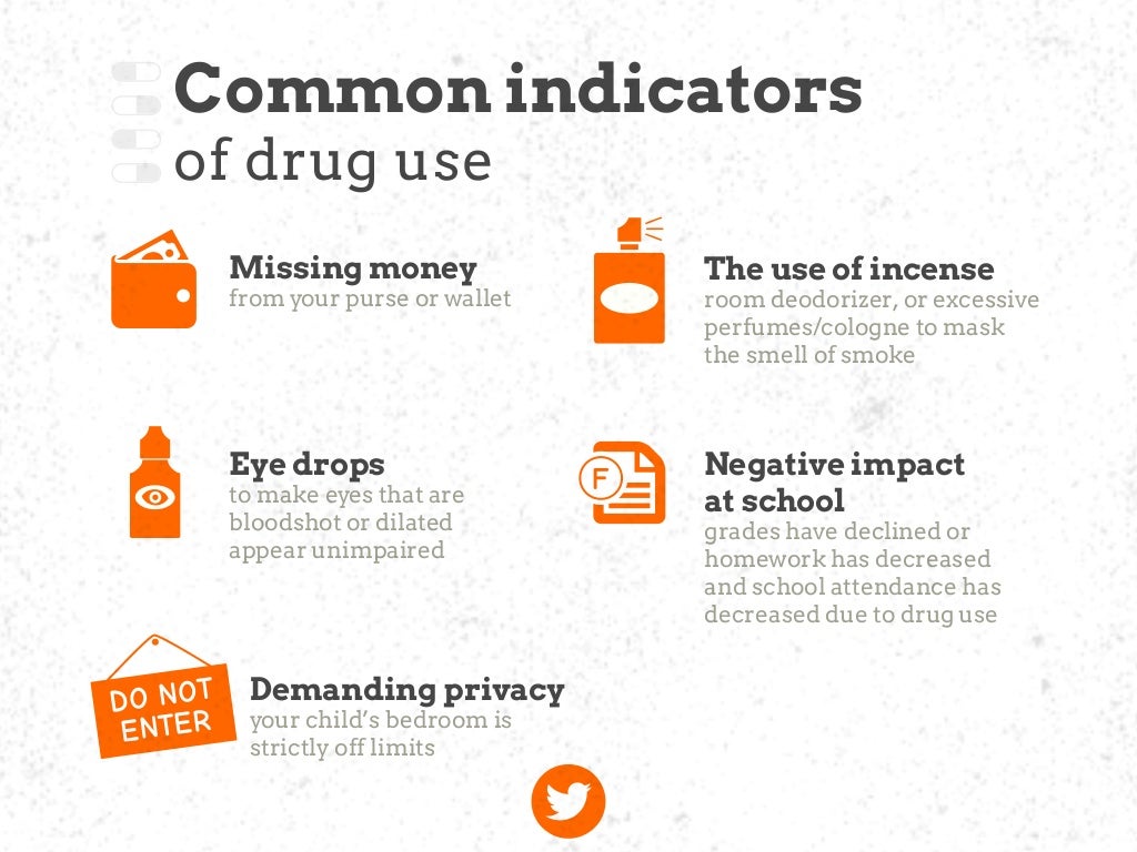 Common indicators of drug use