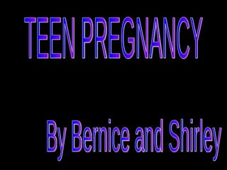 Teen Pregnancy Powerpoint