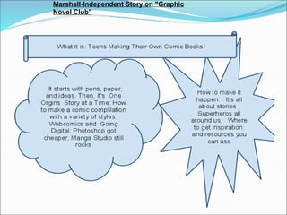 Marshall-Independent Story on "Graphic Novel Club" 
