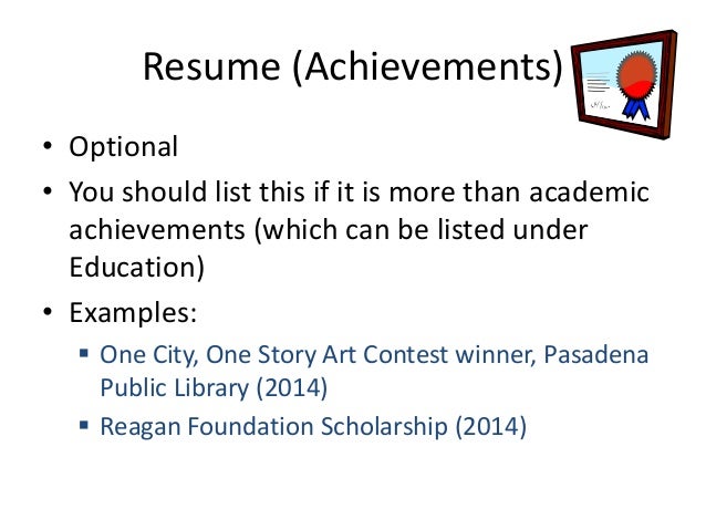 what to put under achievements on a resume