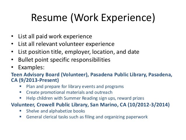 Librarian experience resume