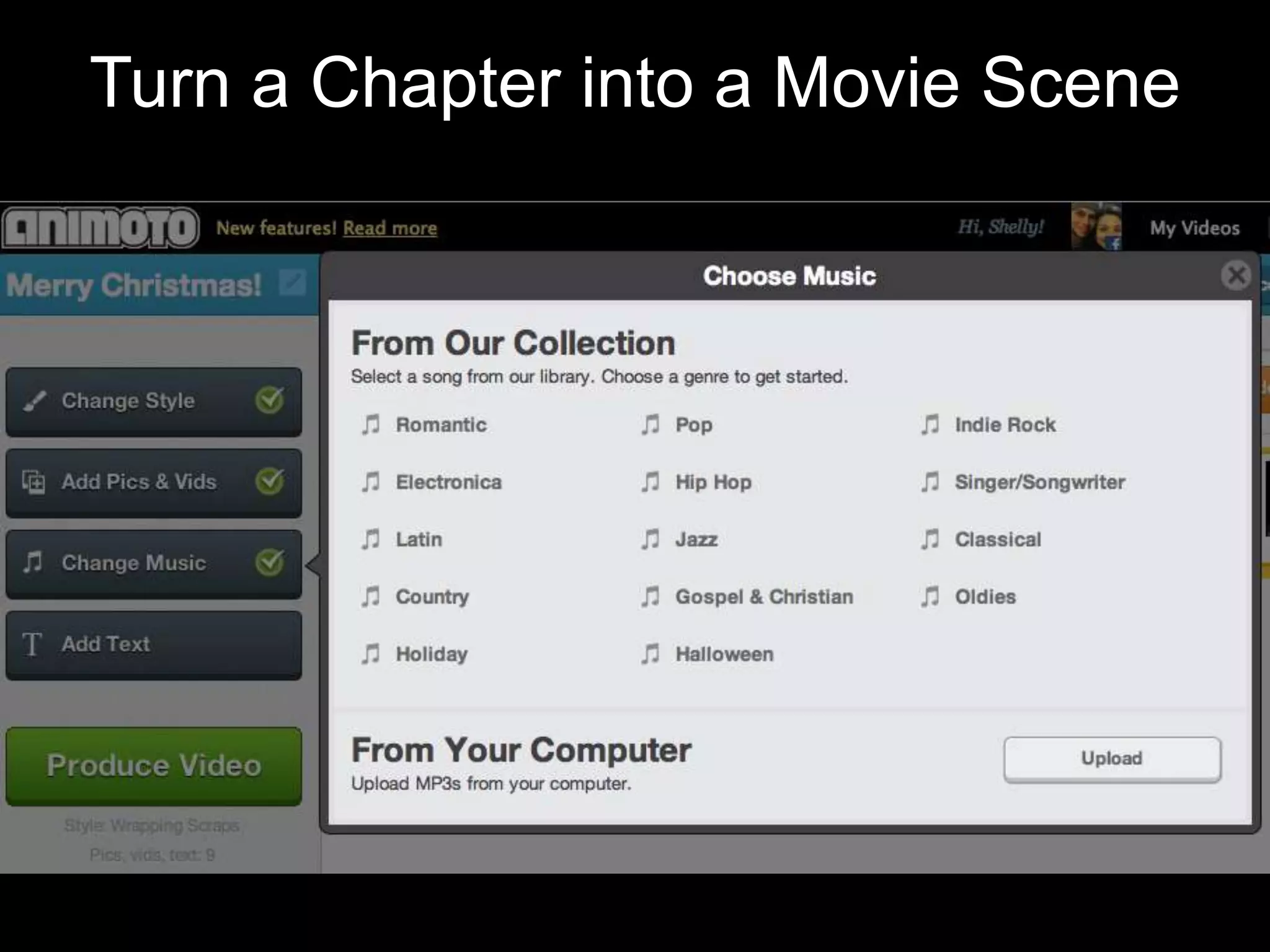 Turn a Chapter into a Movie Scene
 