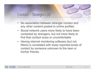 Teens Strangers Amanda Lenhart