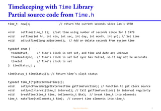 Time


setTime()
 
