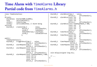 IntervalTimer
IntervalTimer timer;
void setup(void) {
pinMode(LED_BUILTIN, OUTPUT);
Serial.begin(9600);
// Run blinkLED() every 0.15 s
myTimer.begin(blinkLED, 150000);
}
int ledState = LOW;
volatile unsigned long blinkCount = 0;
void blinkLED(void) {
if (!ledState) {
ledState = HIGH;
blinkCount++;
}
else
ledState = LOW;
digitalWrite(LED_BUILTIN, ledState);
}
void loop(void) {
// holds a copy of the blinkCount
unsigned long blinkCopy;
noInterrupts();
blinkCopy = blinkCount;
interrupts();
Serial.print("blinkCount = ");
Serial.println(blinkCopy);
delay(100);
}
 