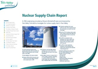Nuclear Supply Chain Report
CONTeNTS                                   in 2010, engineering consultancy, Parsons Brinckerh...