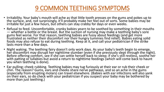 The teething process | PPTX | Parenting Babies and Toddlers | Parenting