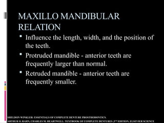 TEETH SELECTION for complete edentulism condition | PPTX