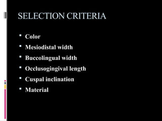 TEETH SELECTION for complete edentulism condition | PPTX