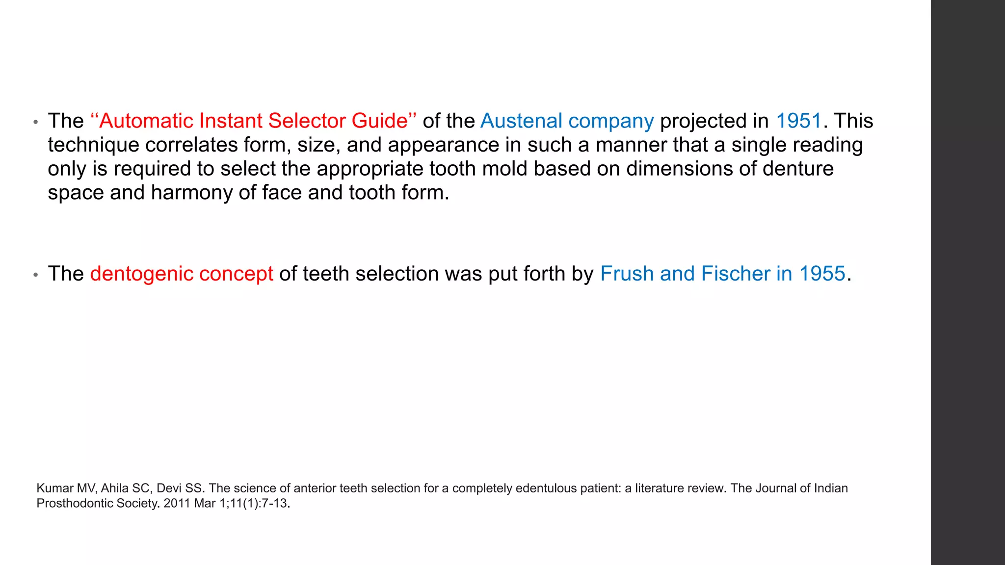 Teeth selection in complete dentures PPTX