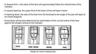 Lower Teeth Inward Teeth selection in complete dentures | PPTX