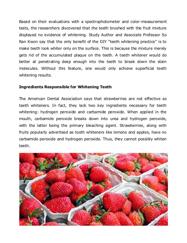Teeth Whitening Claim Debunked StrawberryBaking Soda Recipe Does Not