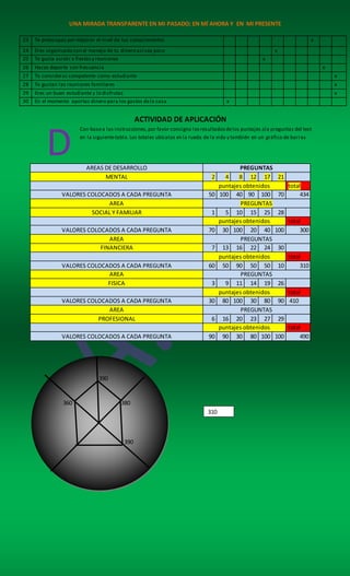 UNA MIRADA TRANSPARENTE EN MI PASADO; EN MÍ AHORA Y EN MI PRESENTE 
23 Te preocupas por mejorar el nivel de tus conocimien...