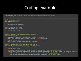 Coding example 
 