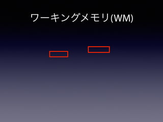 ワーキングメモリ(WM) 
 