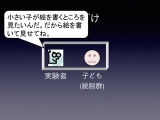 実験者子ども 
(実験群) 
 
 