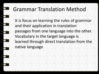 Grammar Translation Method | PPT