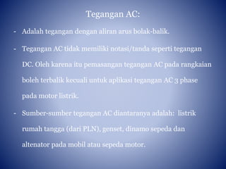 Tegangan listrik | PPTX
