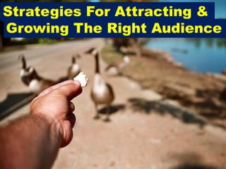 1 
Strategies For Attracting & 
Growing The Right Audience  
