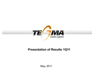 Presentation of Results 1Q11
May, 2011
 