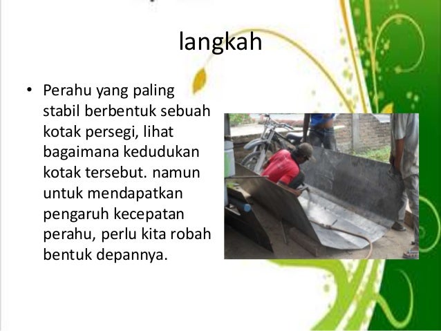 Tehknik membuat sampan