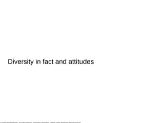 Diversity in fact and attitudes  