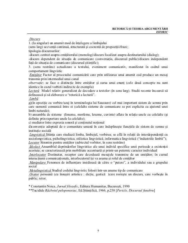 model de discurs scris