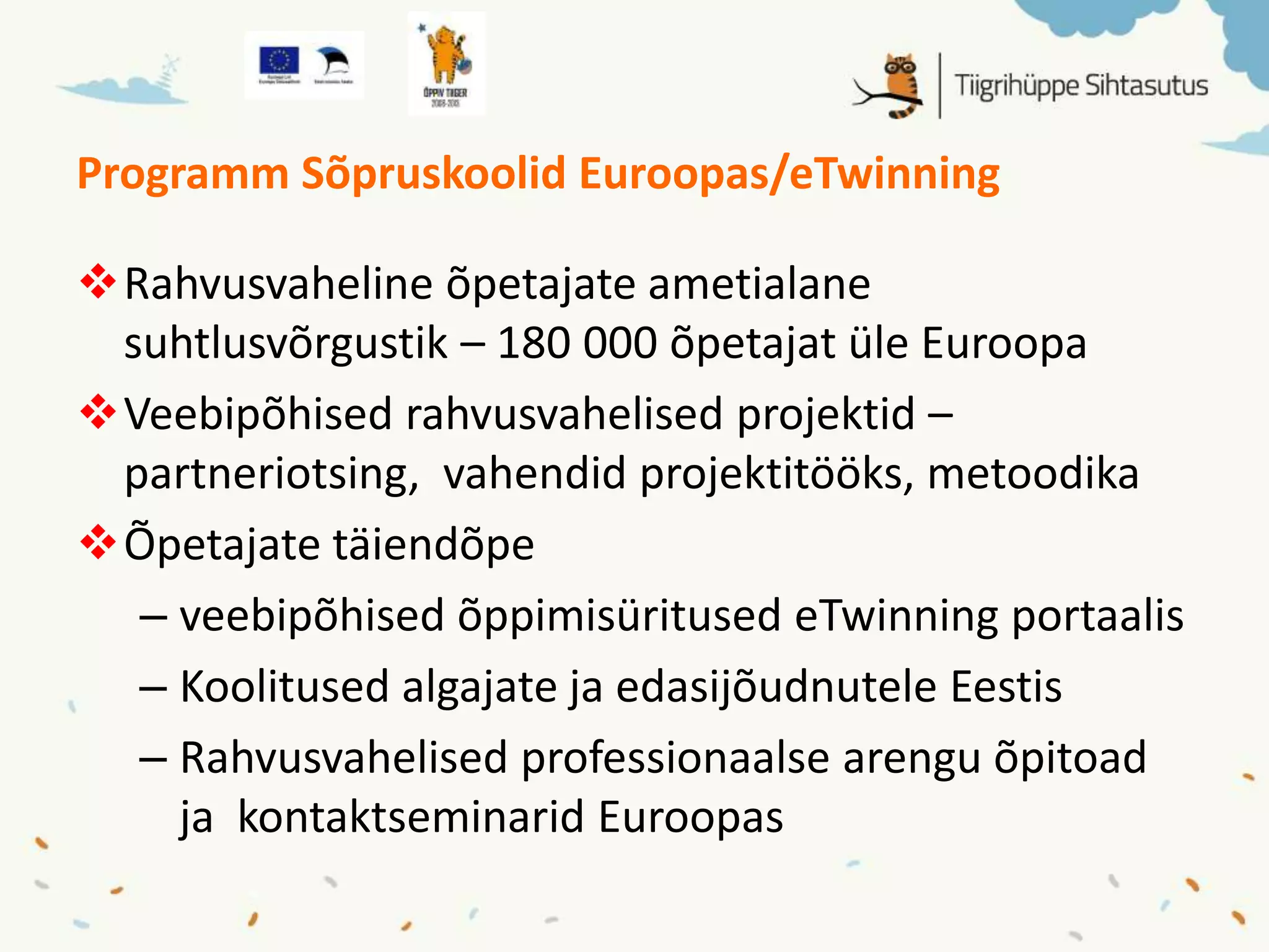 Kes on haridustehnoloog?
õpetajaharidustehnoloog
tegeleb nt
e-õppega
 